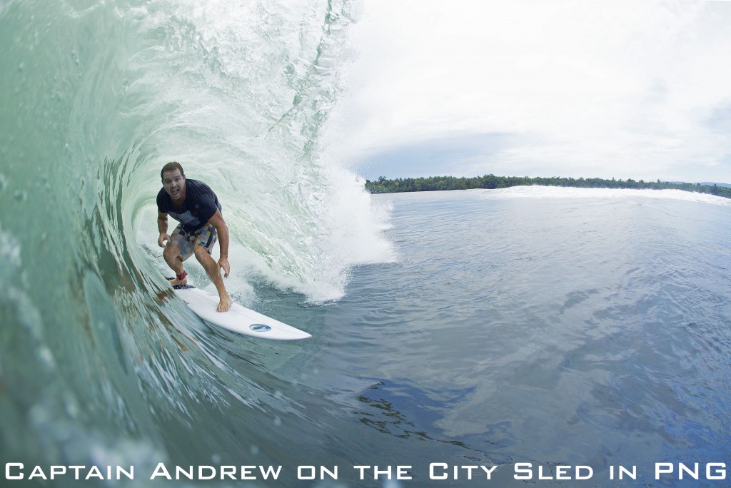 Captain Andrew on the City Sled in PNG_two